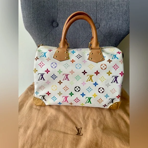 Louis Vuitton x Murakami Multicolor Monogram Speedy 30 Handbag - Picture 3 of 16